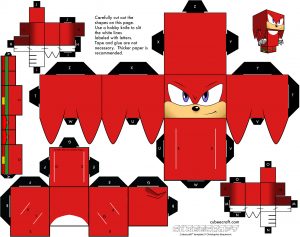 Cubeecraft del juego de Sonic de SEGA. Manualidades a Raudales.