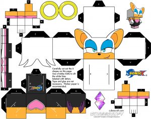 Cubeecraft del juego de Sonic de SEGA. Manualidades a Raudales.