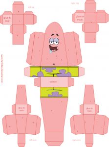 Cubeecraft de Patricio personaje de Bob Esponja. 